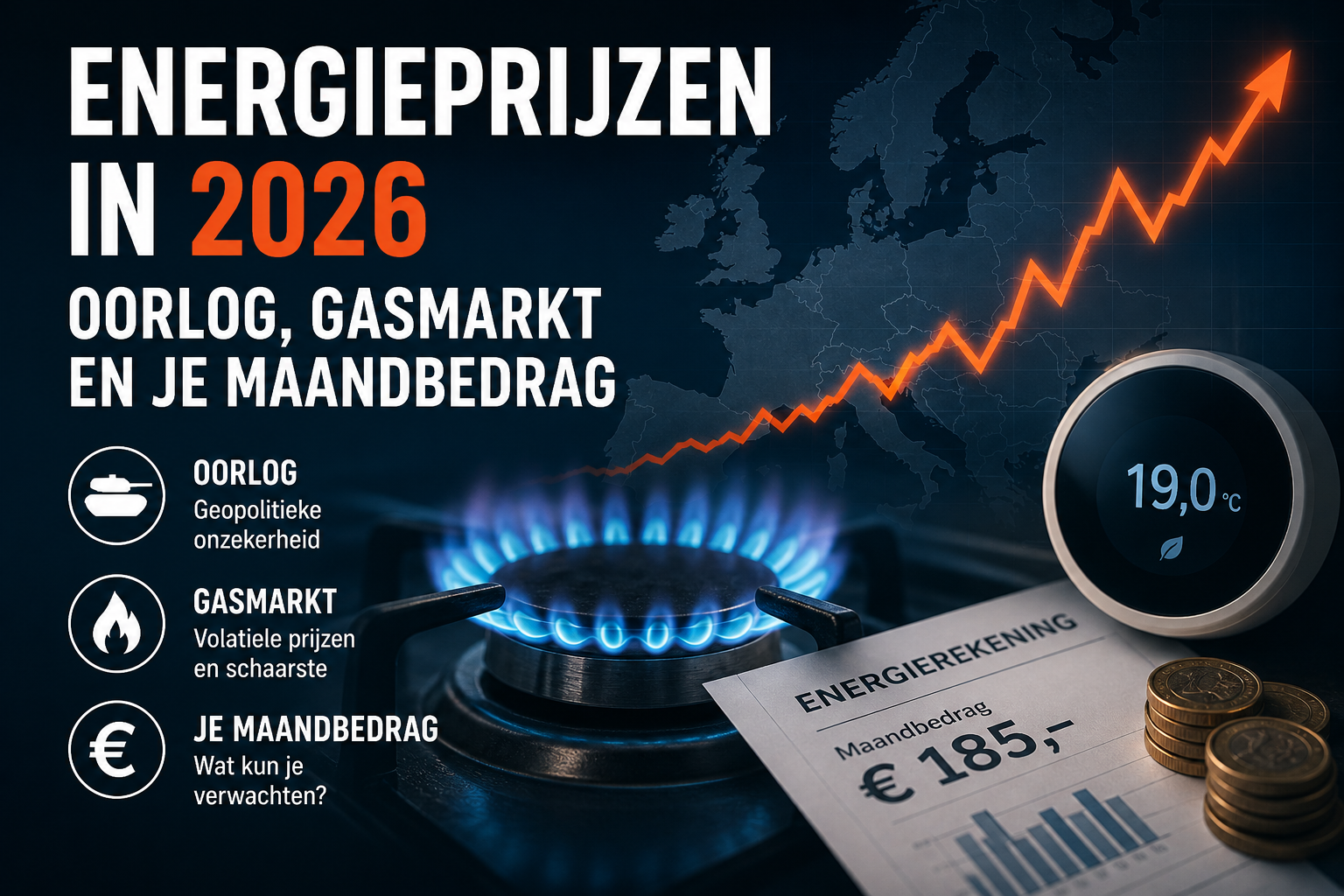 Energieprijzen in 2026: wat betekenen oorlogsspanningen en gasmarkt-onrust voor jouw maandbedrag?